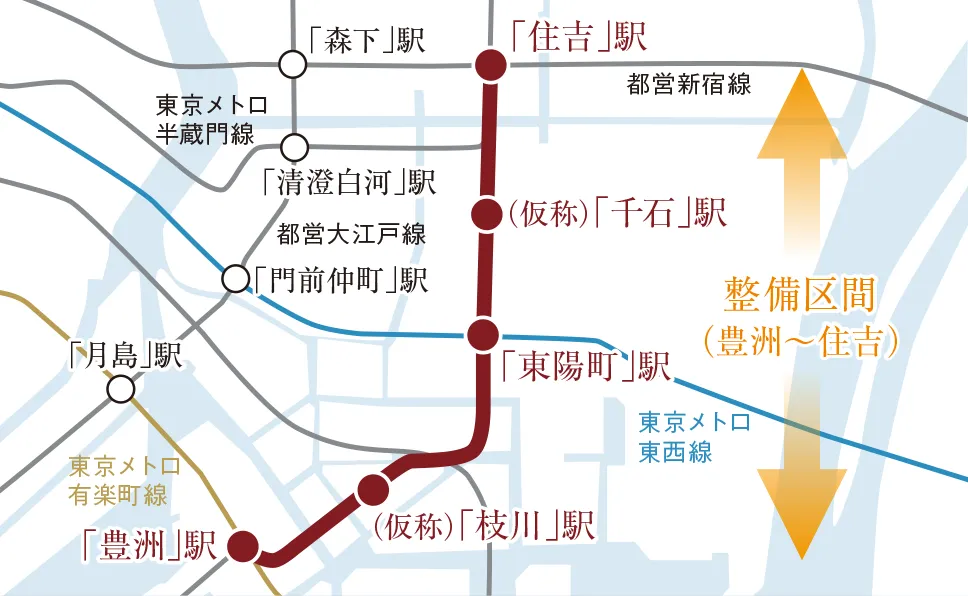 地下鉄8号線延伸計画概念図