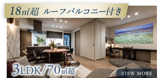 3LDK・ルーフバルコニー付・70#13217;超