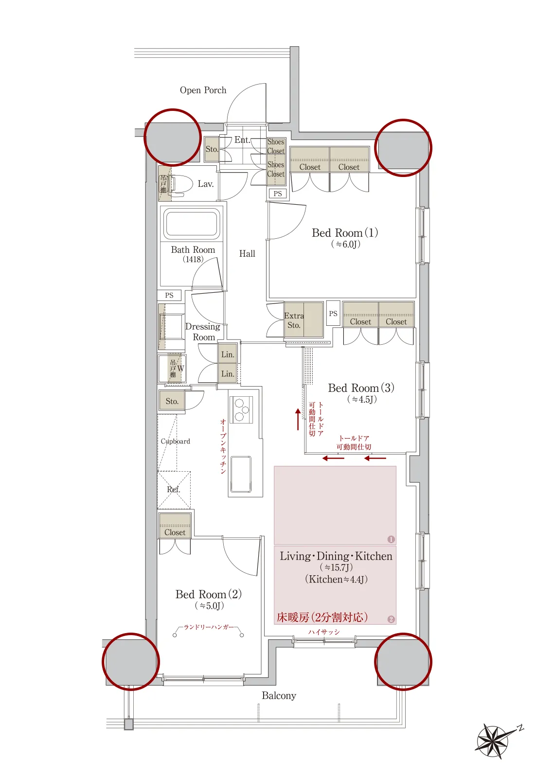 A2type間取り図