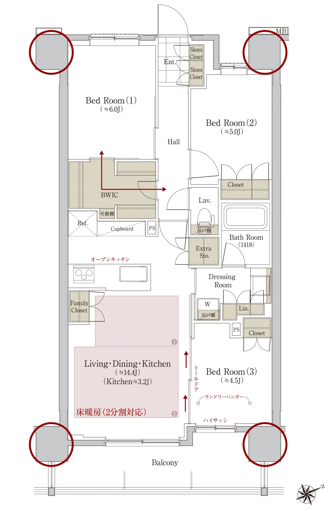 C1type間取り図