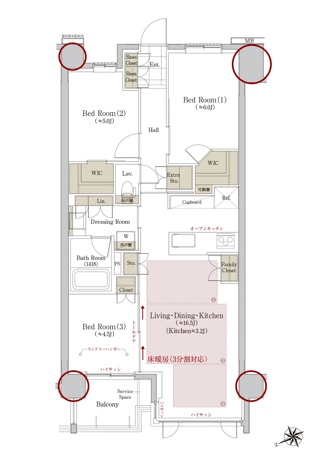 Htype間取り図