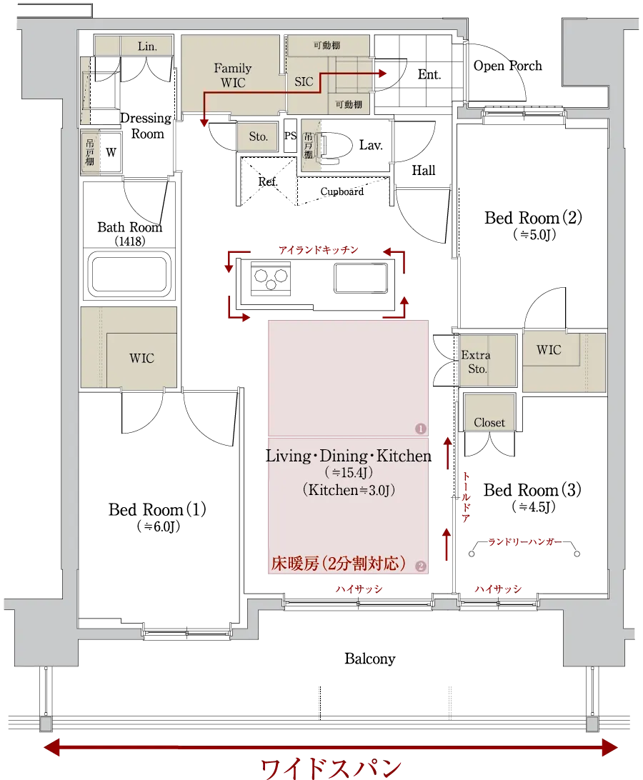 E2タイプ 間取図
