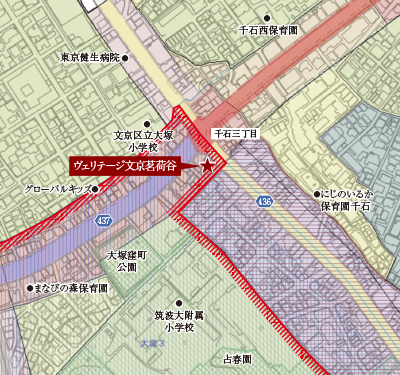 建設地周辺用途地域概念図